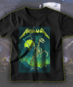 metallica m72 tour t shirt grim reaper horseman design skeleton rider official band merch houston tx june 14 2025 5