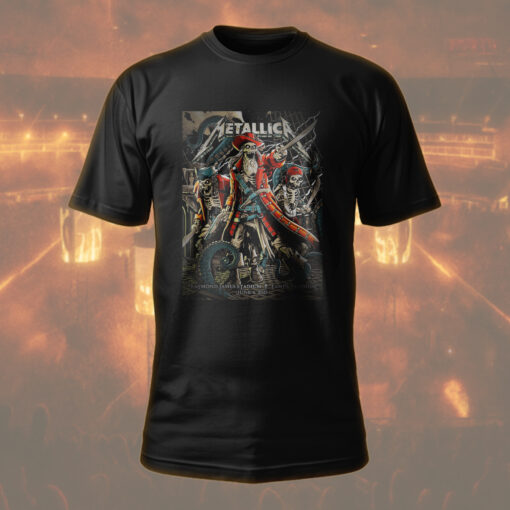 metallica m72 tour t shirt june 6 2025 tampa florida pirate skeleton crew artwork raymond james stadium concert tee