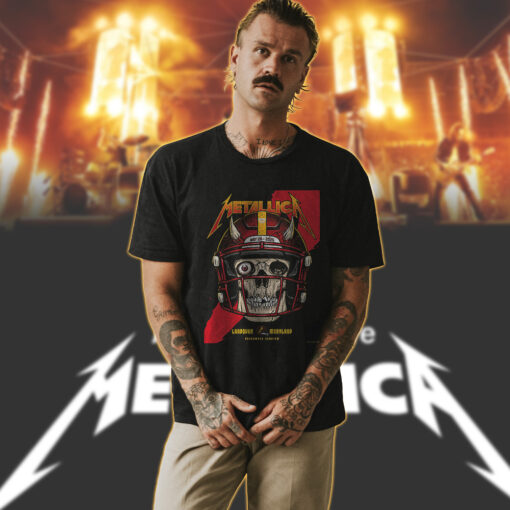 metallica m72 tour t shirt may 28 2025 landover md skull football helmet design northwest stadium show 3