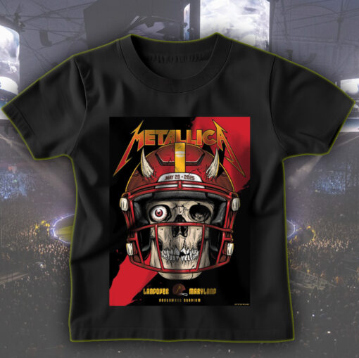 metallica m72 tour t shirt may 28 2025 landover md skull football helmet design northwest stadium show