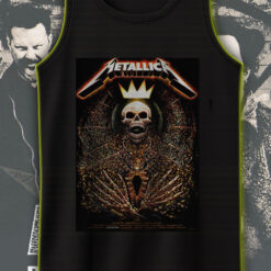 metallica m72 tour tank top north america 2025 skeleton throne crown artwork limited concert merch 1
