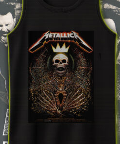 metallica m72 tour tank top north america 2025 skeleton throne crown artwork limited concert merch 1