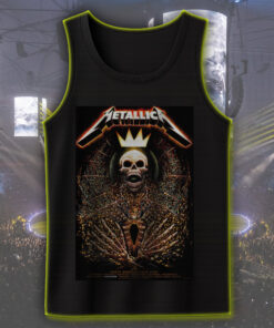 metallica m72 tour tank top north america 2025 skeleton throne crown artwork limited concert merch