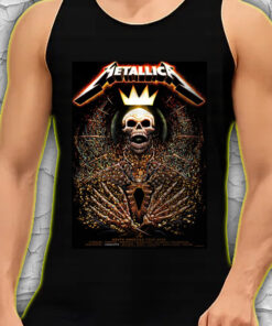 metallica m72 tour tank top north america 2025 skeleton throne crown artwork limited concert merch 4