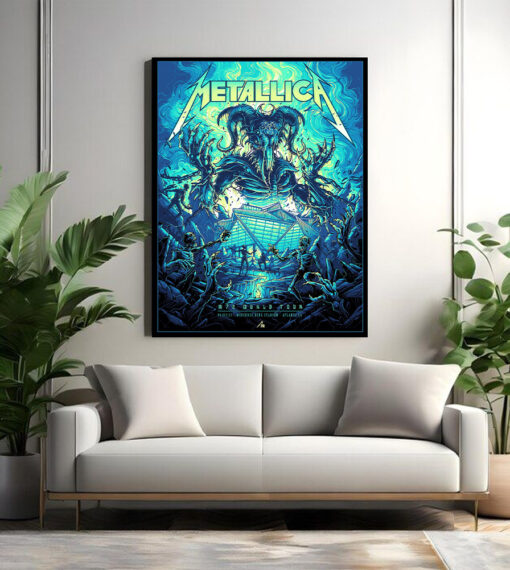 metallica m72 tour wall art june 3 2025 mercedes benz stadium apocalypse atlanta poster