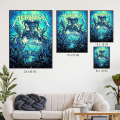 metallica m72 tour wall art june 3 2025 mercedes benz stadium apocalypse atlanta poster canvas
