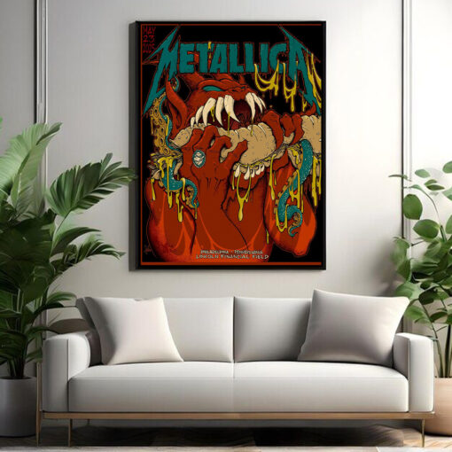metallica m72 wall art may 23 2025 lincoln financial field tentacle monster poster 2