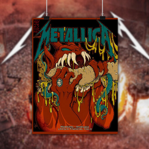metallica m72 wall art may 23 2025 lincoln financial field tentacle monster poster