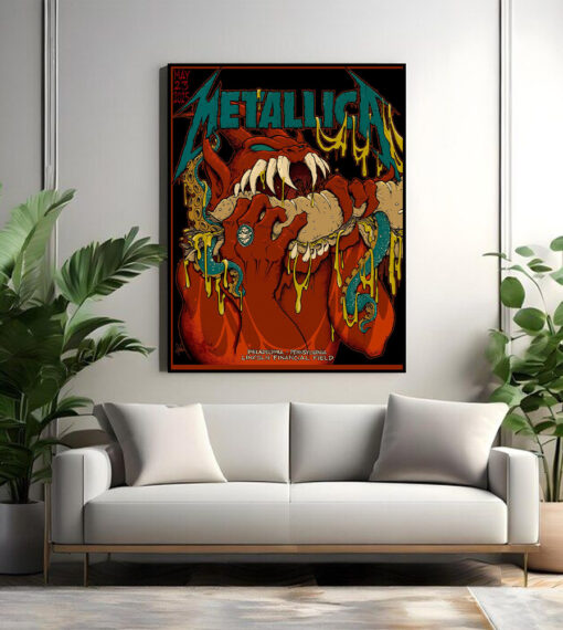 metallica m72 wall art may 23 2025 lincoln financial field tentacle monster poster