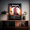 metallica m72 world tour poster houston texas june 14 2025 grim reaper cowboy design wall art canvas print 2