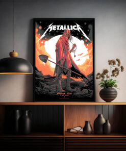 metallica m72 world tour poster houston texas june 14 2025 grim reaper cowboy design wall art canvas print 2
