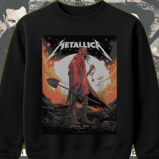 metallica m72 world tour sweatshirt june 14 2025 houston texas exclusive reaper graphic 1