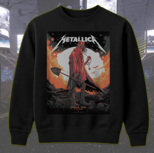 metallica m72 world tour sweatshirt june 14 2025 houston texas exclusive reaper graphic