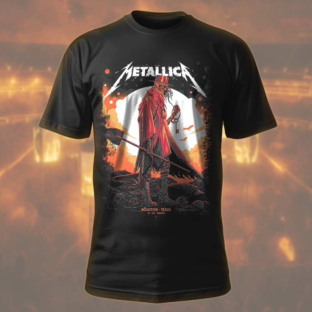 metallica m72 world tour t shirt june 14 2025 houston tx nrg stadium death reaper key art