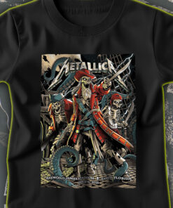 metallica m72 world tour t shirt june 6 2025 tampa florida raymond james stadium pirate skeleton crew design 1
