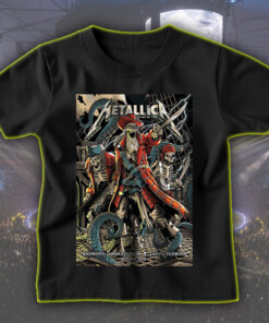 metallica m72 world tour t shirt june 6 2025 tampa florida raymond james stadium pirate skeleton crew design