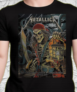 metallica m72 world tour t shirt june 8 2025 tampa fl raymond james stadium pirate skeleton concert art 2
