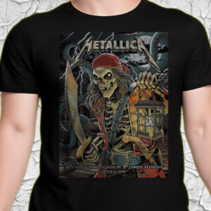 metallica m72 world tour t shirt june 8 2025 tampa fl raymond james stadium pirate skeleton concert art 2