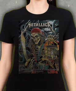 metallica m72 world tour t shirt june 8 2025 tampa fl raymond james stadium pirate skeleton concert art 3