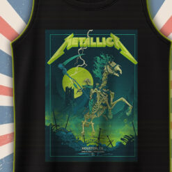 metallica m72 world tour tank top june 14 2025 houston tx nrg stadium skeleton grim rider concert shirt 2