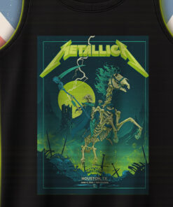 metallica m72 world tour tank top june 14 2025 houston tx nrg stadium skeleton grim rider concert shirt 2