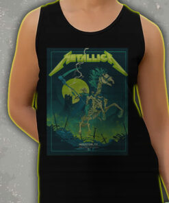 metallica m72 world tour tank top june 14 2025 houston tx nrg stadium skeleton grim rider concert shirt 3