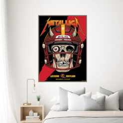 metallica may 28 2025 poster landover stadium skeleton helmet art m72 tour canvas print 1