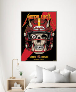 metallica may 28 2025 poster landover stadium skeleton helmet art m72 tour canvas print 1