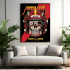 metallica may 28 2025 poster landover stadium skeleton helmet art m72 tour canvas print