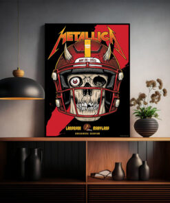 metallica may 28 2025 poster landover stadium skeleton helmet art m72 tour canvas print 2