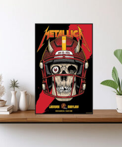 metallica may 28 2025 poster landover stadium skeleton helmet art m72 tour canvas print1