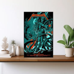 metallica north american tour 2025 poster cthulhu monster m72 artwork official canvas print 1