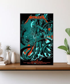 metallica north american tour 2025 poster cthulhu monster m72 artwork official canvas print 1