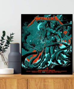 metallica north american tour 2025 poster cthulhu monster m72 artwork official canvas print 1