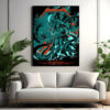 metallica north american tour 2025 poster cthulhu monster m72 artwork official canvas print