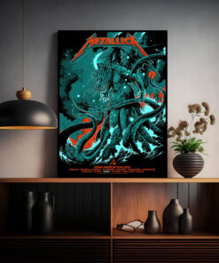 metallica north american tour 2025 poster cthulhu monster m72 artwork official canvas print 2