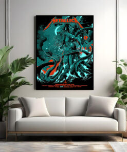 metallica north american tour 2025 poster cthulhu monster m72 artwork official canvas print