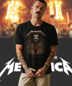 metallica north american tour 2025 shirt skeleton king crown design m72 world tour official apparel 3