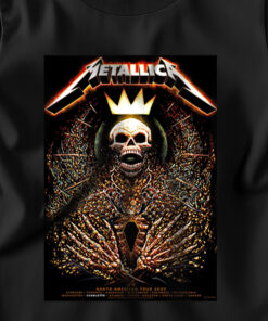 metallica north american tour 2025 t shirt skeleton king crown design m72 tour official cities edition 2