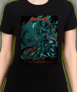 metallica north american tour t shirt 2025 cthulhu sea monster design m72 tour cities collector shirt 3
