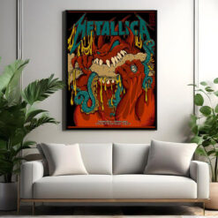 metallica philadelphia poster may 25 2025 m72 tour burger demon canvas wall art 2