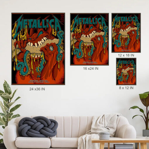 metallica philadelphia poster may 25 2025 m72 tour burger demon canvas wall art