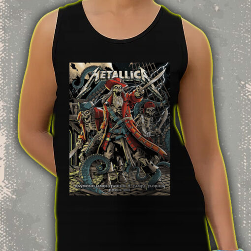 metallica pirate skeleton tank top m72 tour tampa june 6 2025 raymond james stadium official merch 3
