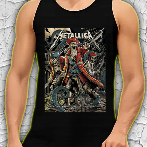 metallica pirate skeleton tank top m72 tour tampa june 6 2025 raymond james stadium official merch 4