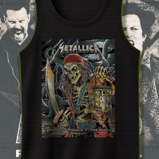 metallica pirate skeleton tank top m72 tour tampa june 8 2025 raymond james stadium official merch 1