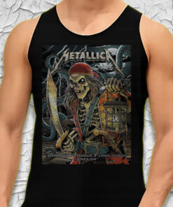 metallica pirate skeleton tank top m72 tour tampa june 8 2025 raymond james stadium official merch 2