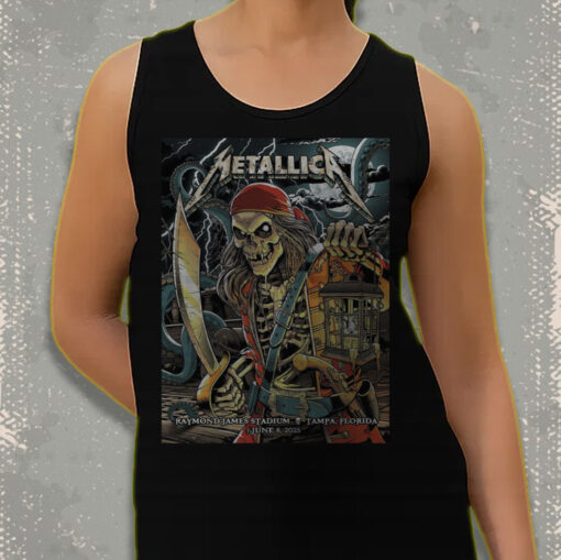 metallica pirate skeleton tank top m72 tour tampa june 8 2025 raymond james stadium official merch 3