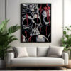 metallica santa clara live poster 2025 at levis stadium blood reign drop art posters canvas print 1