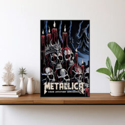 metallica santa clara live poster 2025 at levis stadium blood reign drop art posters canvas print 1