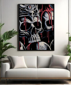 metallica santa clara live poster 2025 at levis stadium blood reign drop art posters canvas print 1